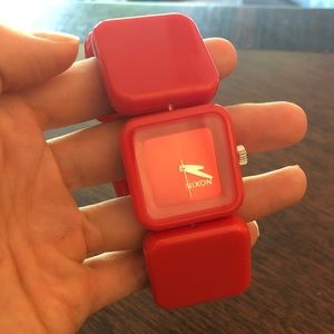 Nixon red bracelet watch